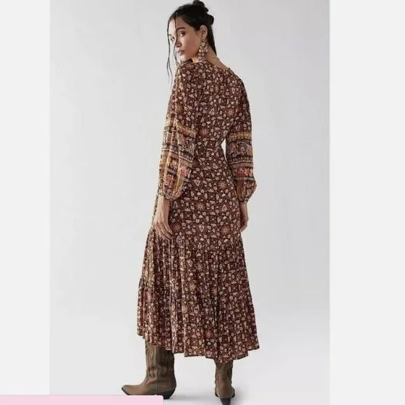 HOLD! DO NOT BUY Spell Madame Peacock Walk Through Gown Dress Duster XS NWT - Picture 4 of 12